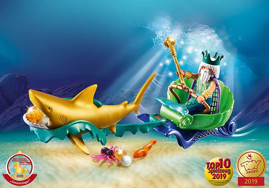 Playmobil Magic King of the Sea Shark Carriage