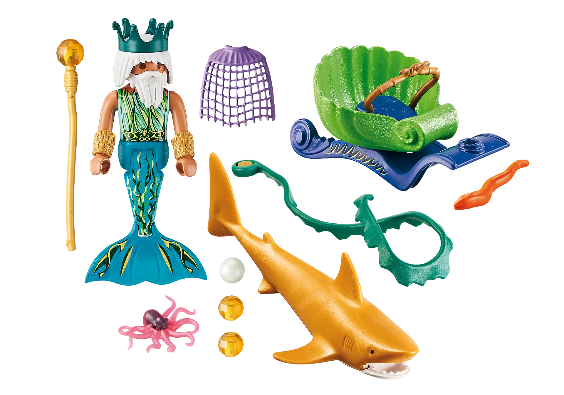 Playmobil Magic King of the Sea Shark Carriage