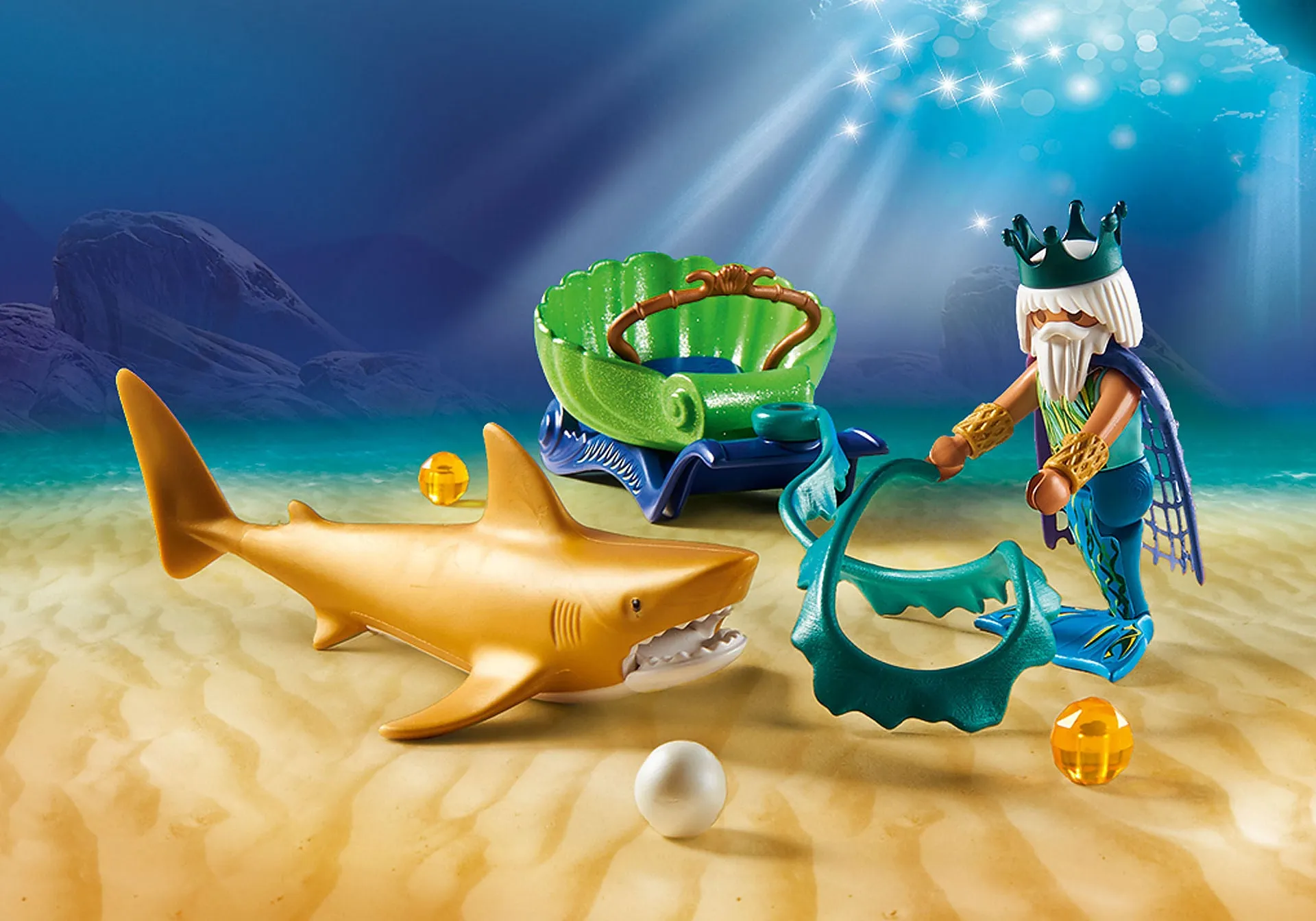 Playmobil Magic King of the Sea Shark Carriage