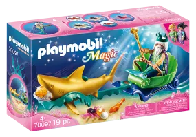 Playmobil Magic King of the Sea Shark Carriage