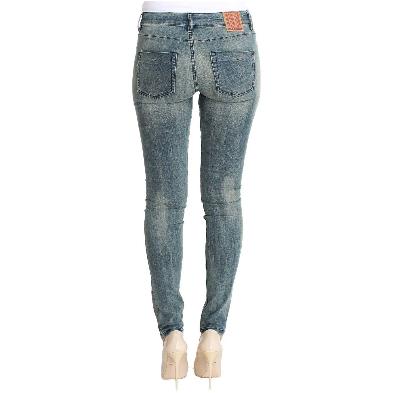 PLEIN SUD Chic Slim Skinny Blue Wash Denim