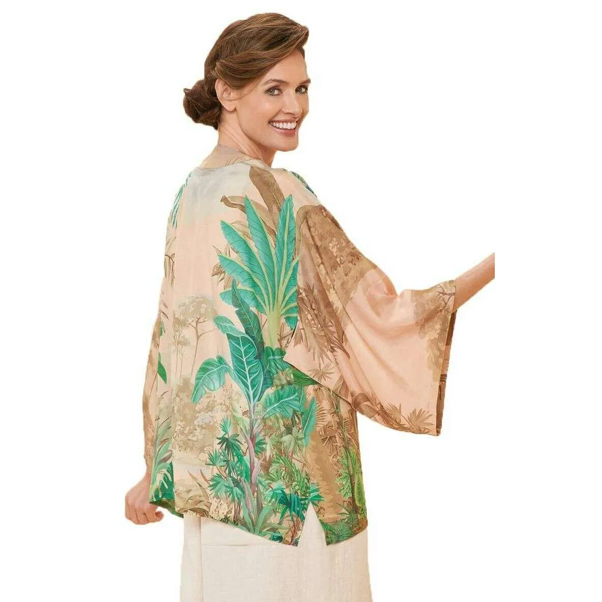 Powder Oasis Kimono Jacket - Coconut Cream