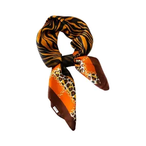 Pre Order:  Tiger Print Small Square Scarf