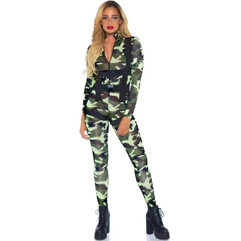 Pretty Camo Paratrooper Ladies Costume - Leg Avenue