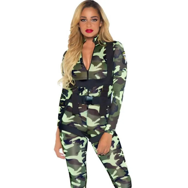 Pretty Camo Paratrooper Ladies Costume - Leg Avenue