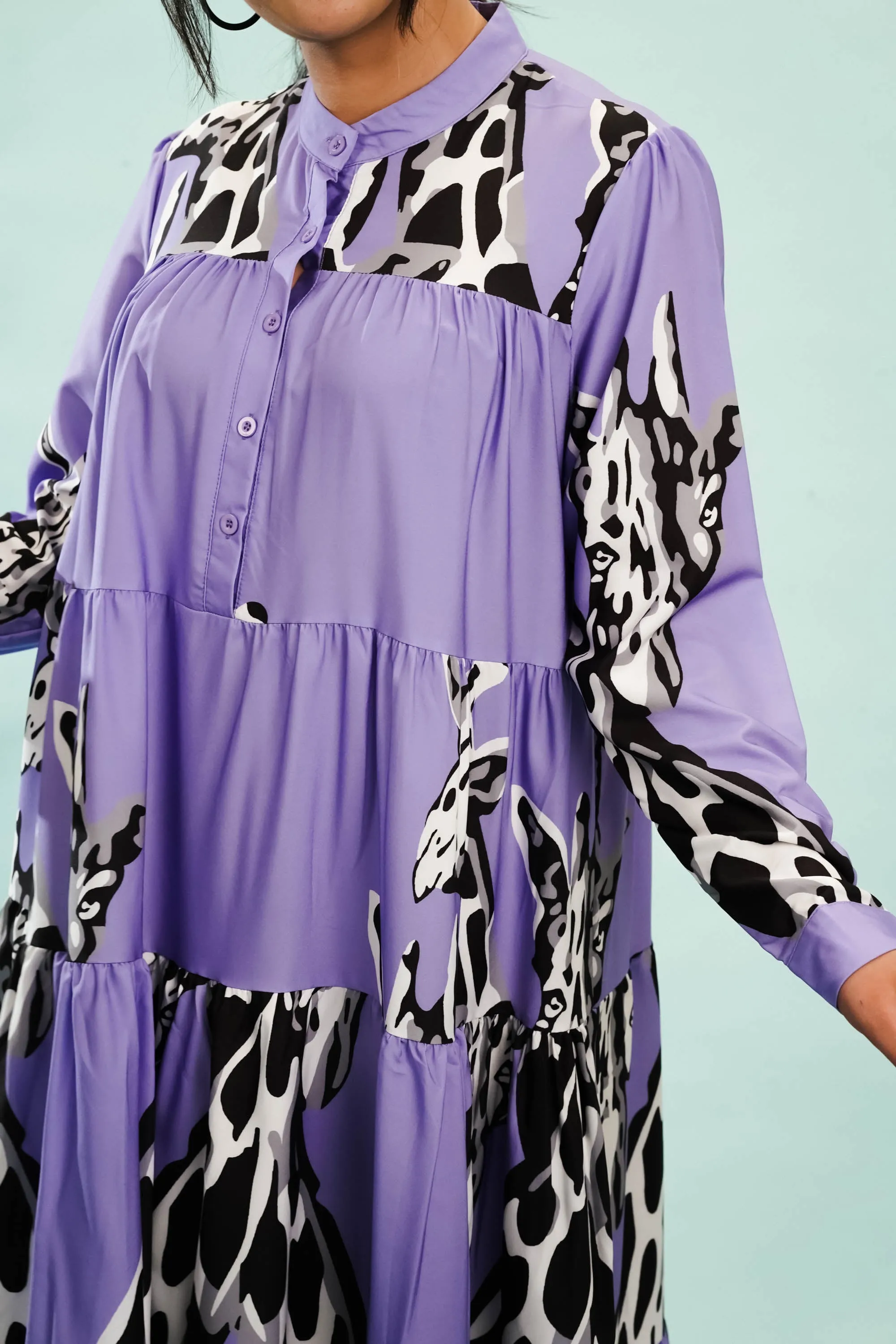 Purple Safari Tier Dress