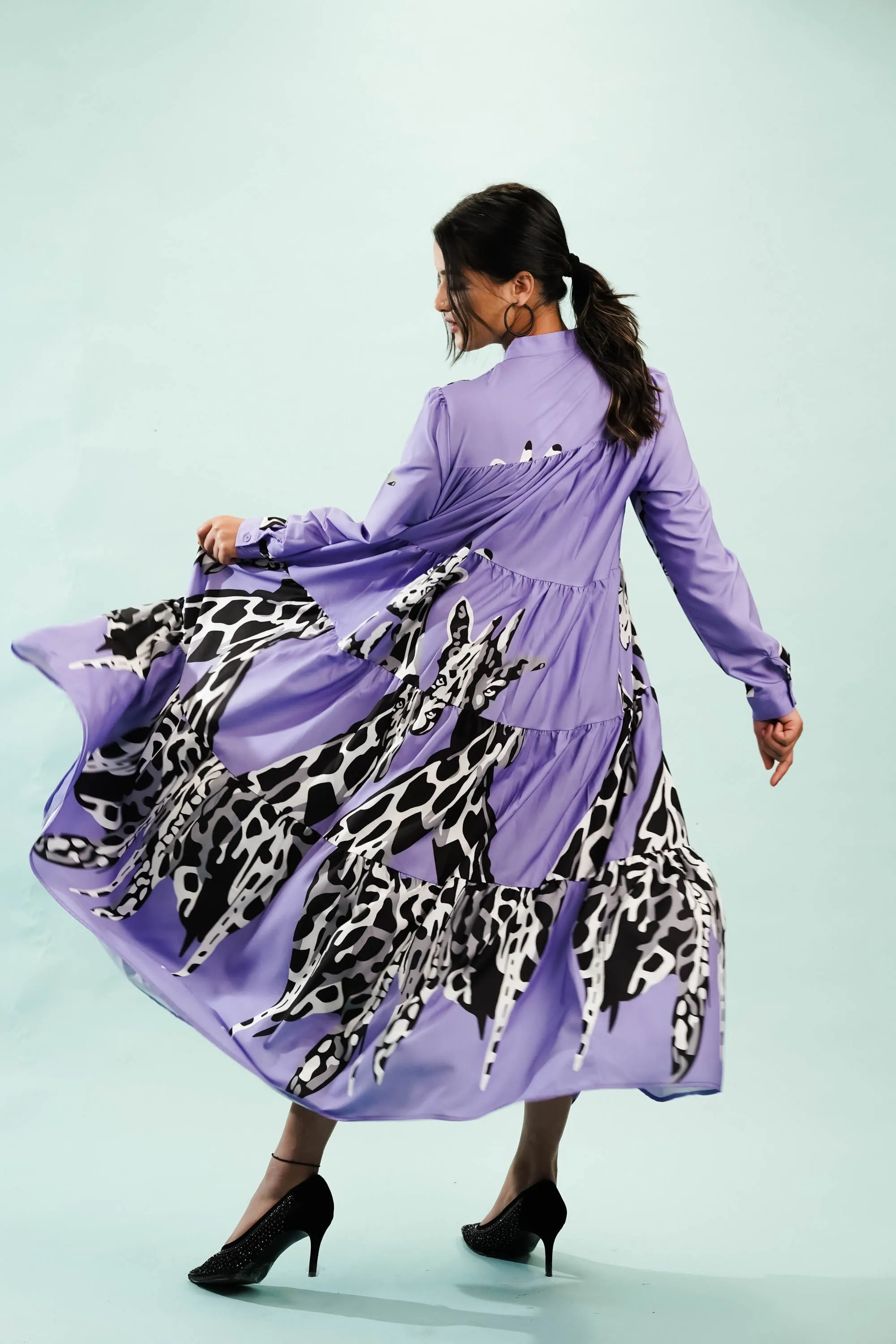 Purple Safari Tier Dress