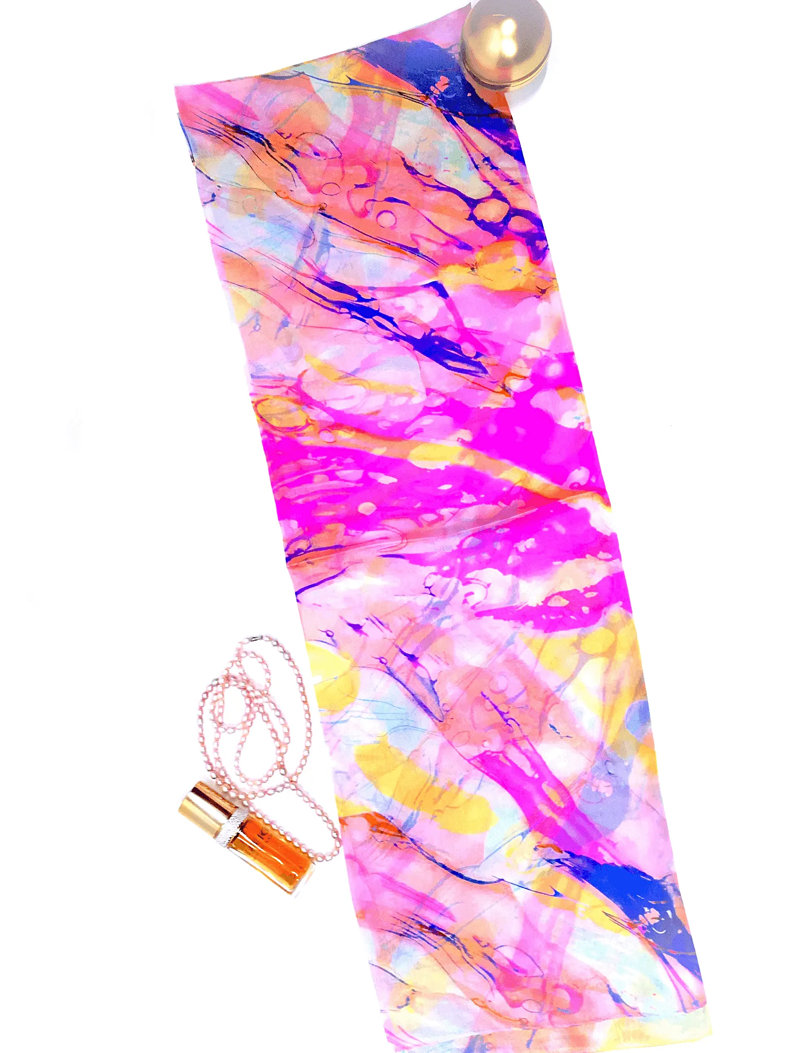 Rainbow Range| Large Silk Scarf Pink Delight