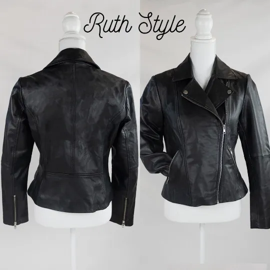 (Real Leather) Custom Skeleton Design Leather Jacket