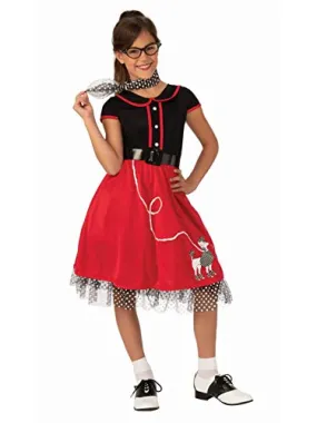 Red 50's Sweeties Girls Costume