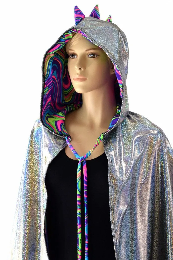 Reversible Spiked Hooded Cape