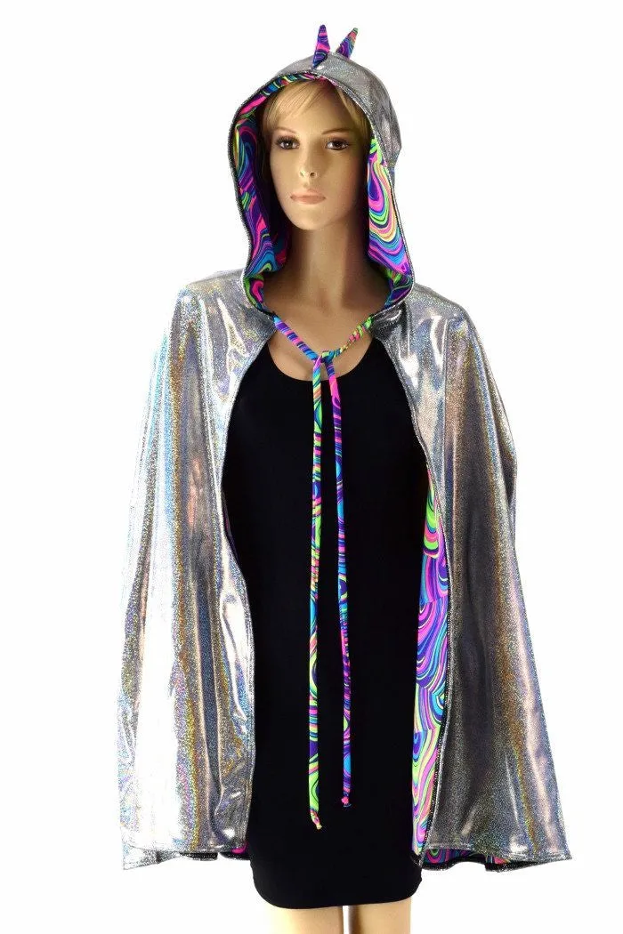 Reversible Spiked Hooded Cape