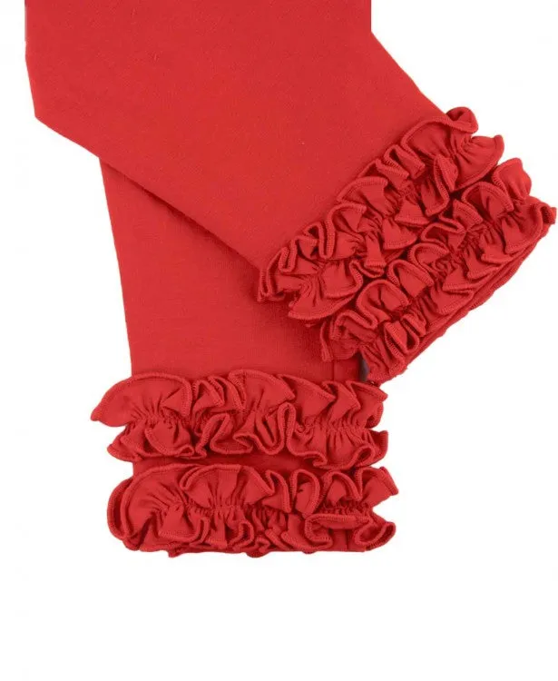 RuffleButts ~ Red Ruffle Leggings