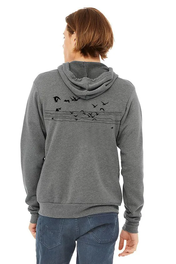 Seagull Beach *Limited Edition* Ultra Soft Zip-Up Hoodie - Unisex Deep Heather