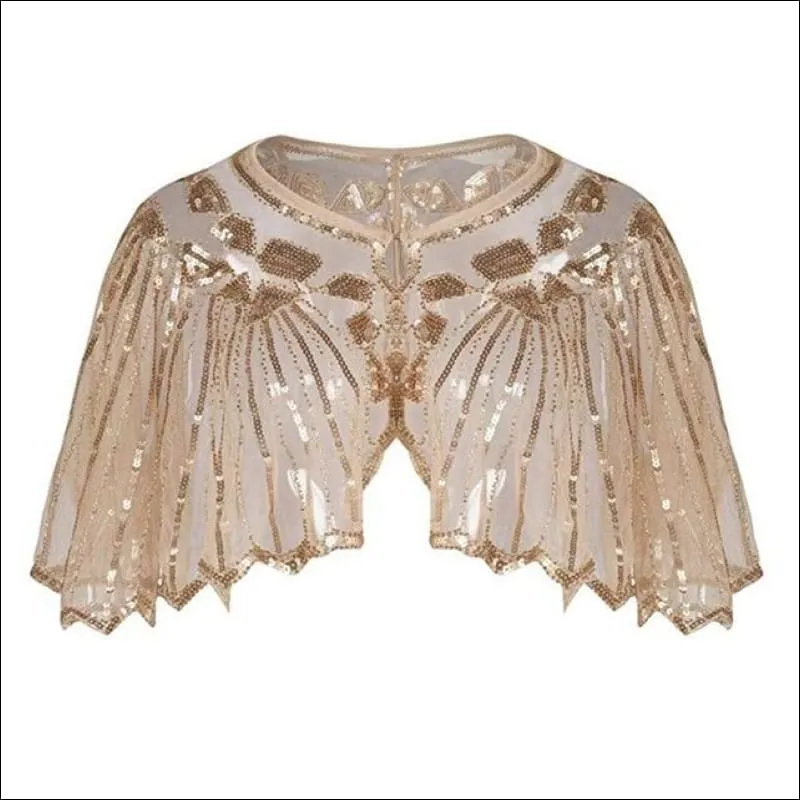 Shawl Beaded Sequin Evening Cape