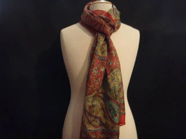 Silk Printed Chiffon Scarf