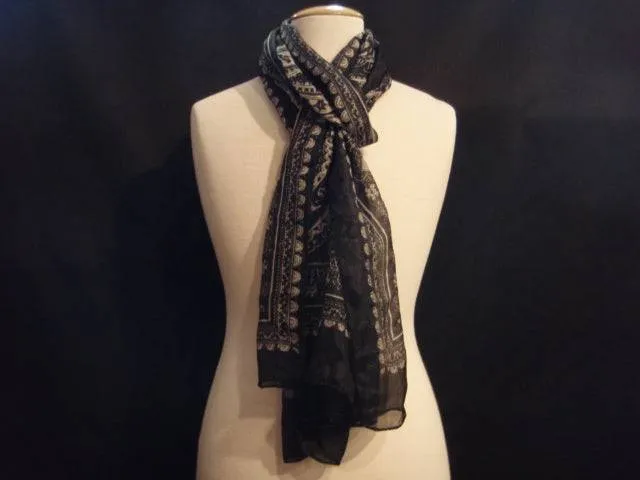 Silk Printed Chiffon Scarf