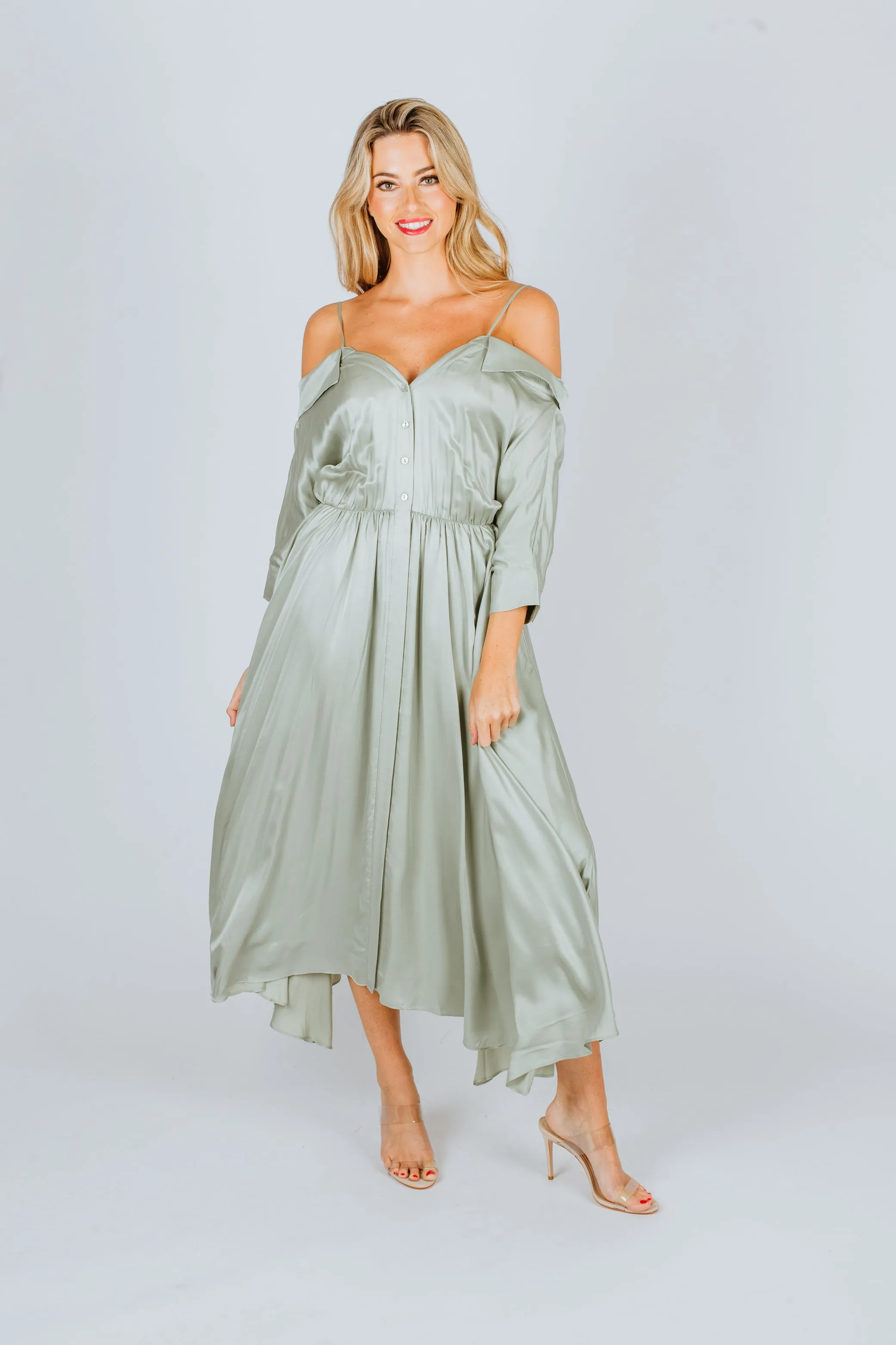 Simkhai Kiari Midi Dress Basil