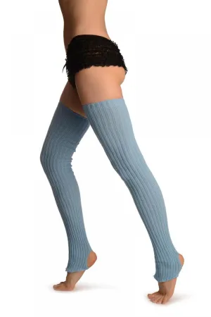 Sky Blue Stirrup Dance/Ballet Leg Warmers