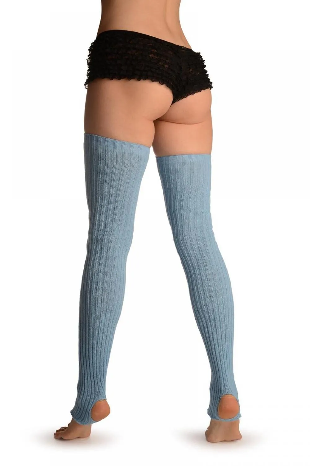 Sky Blue Stirrup Dance/Ballet Leg Warmers