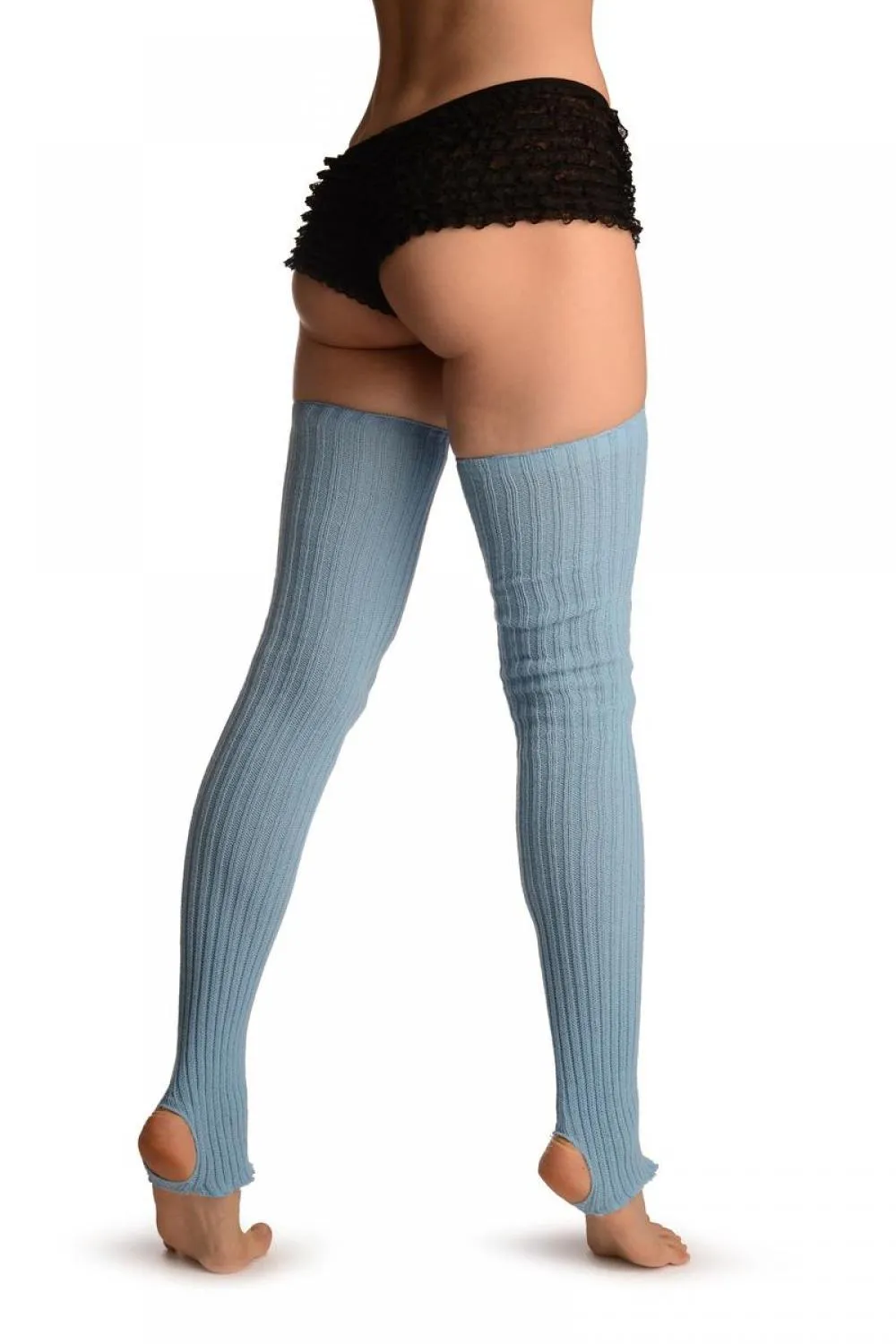 Sky Blue Stirrup Dance/Ballet Leg Warmers