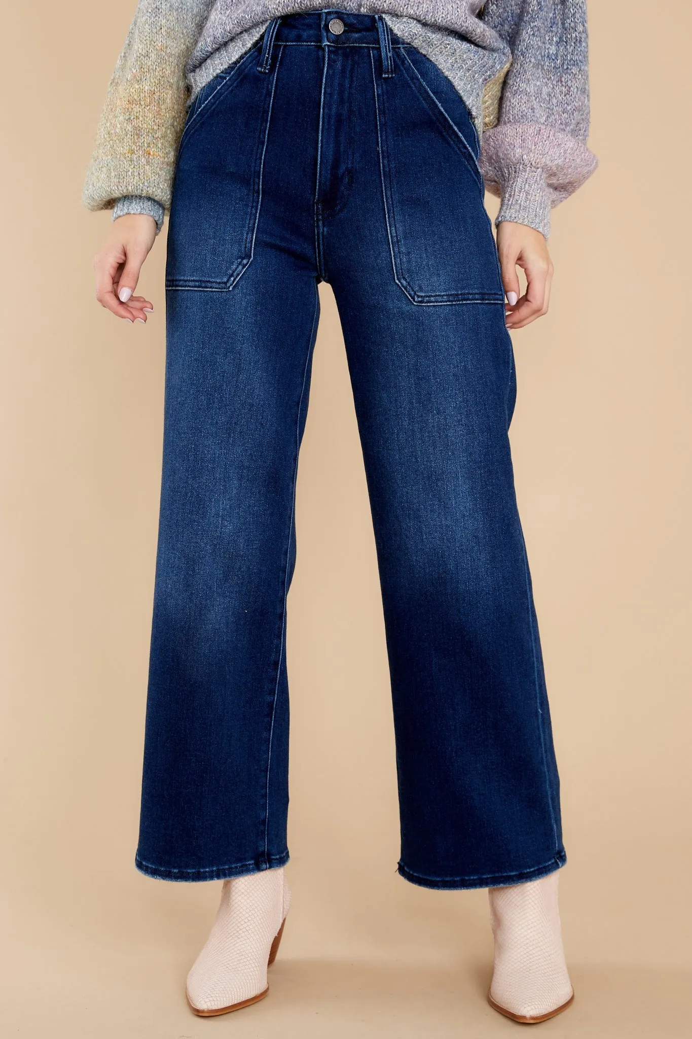 Something Amazing Dark Wash Wide Leg Jeans