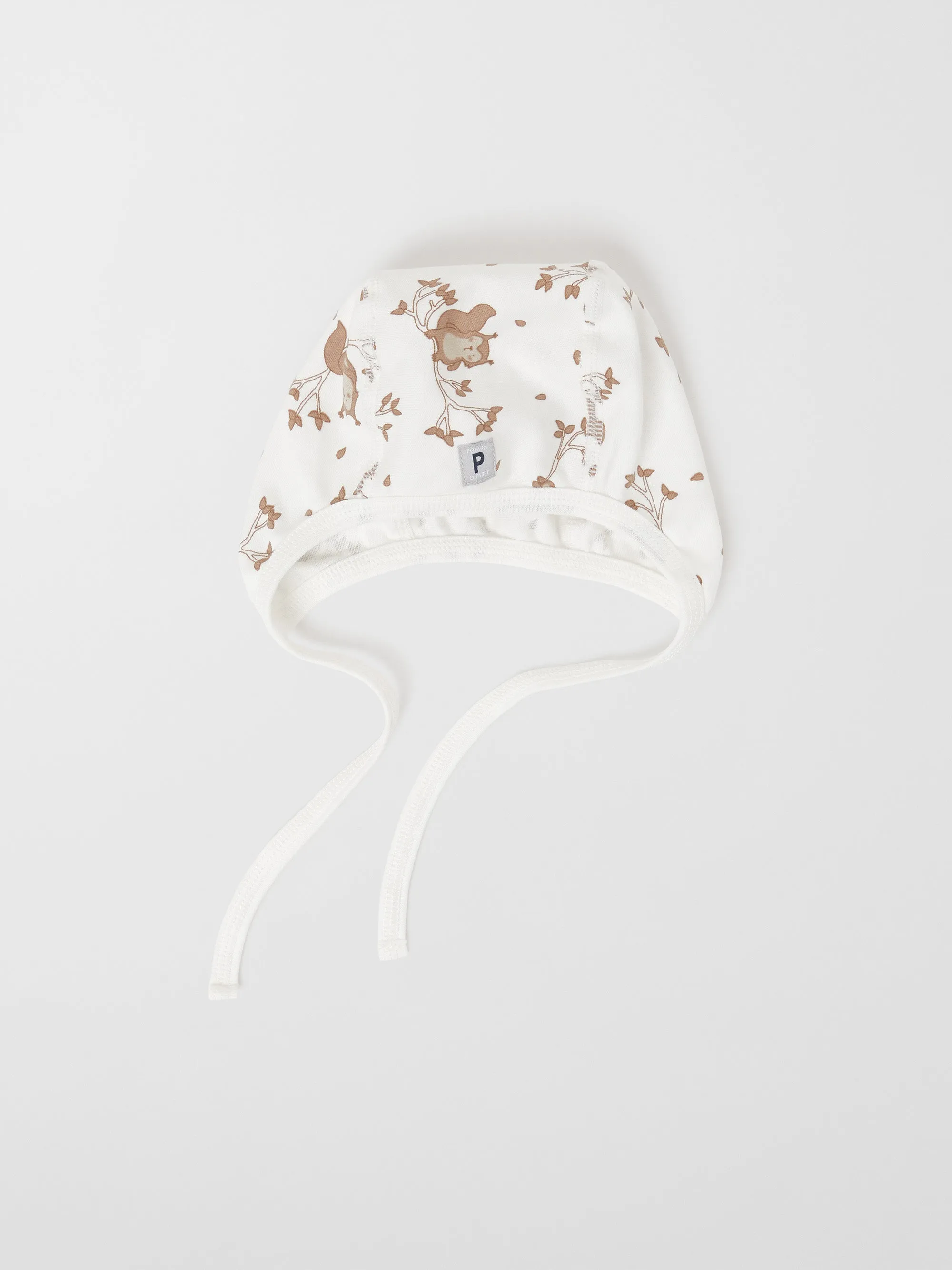 Squirrel Print Baby Hat