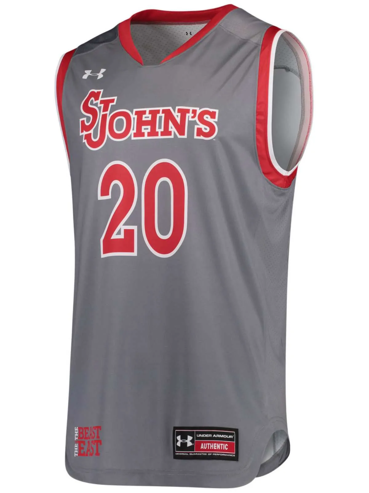 St. Johns Red Storm Under Armour Basketball Replica #20 Gray Jersey