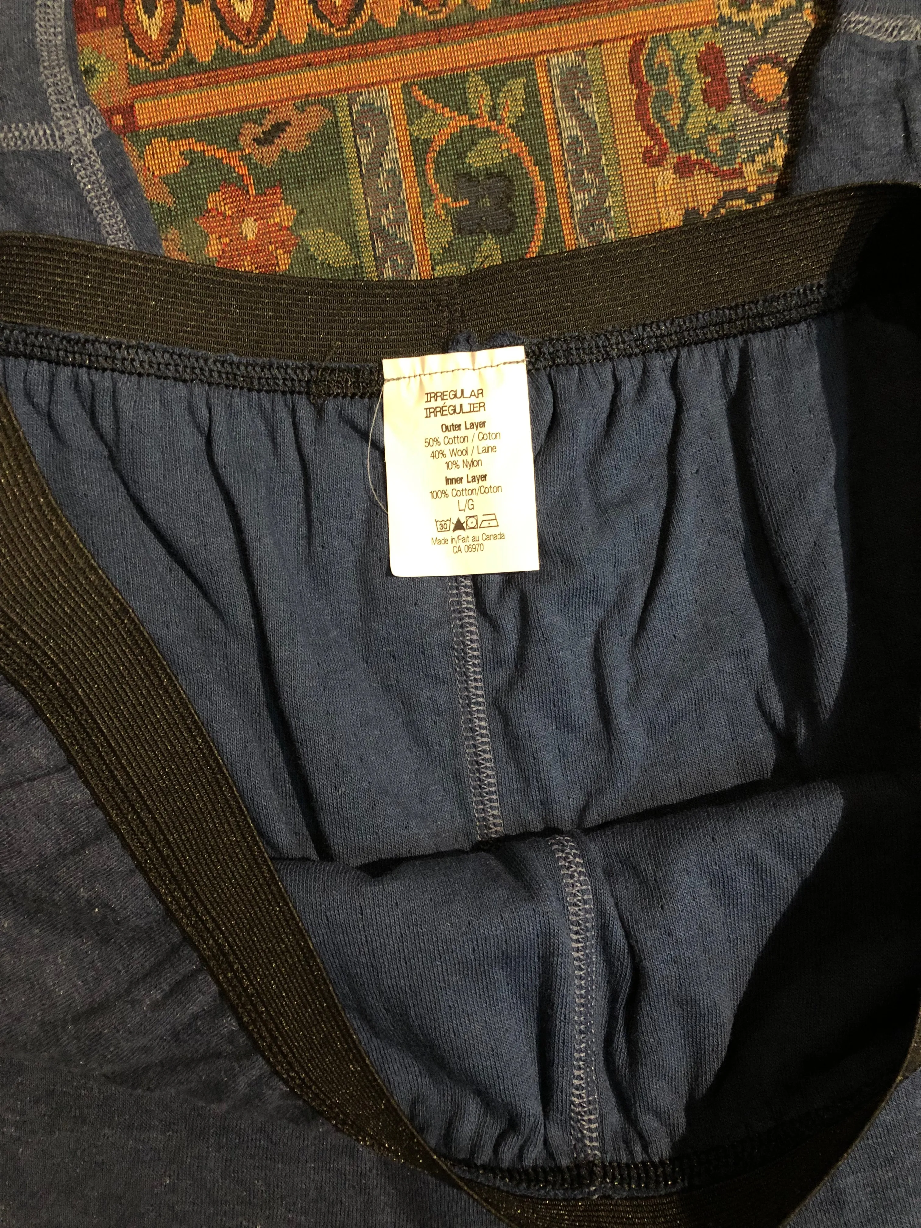 Stanfield’s Two Layer Blue Long Underwear, NWOT, Made in Nova Scotia, Size Large