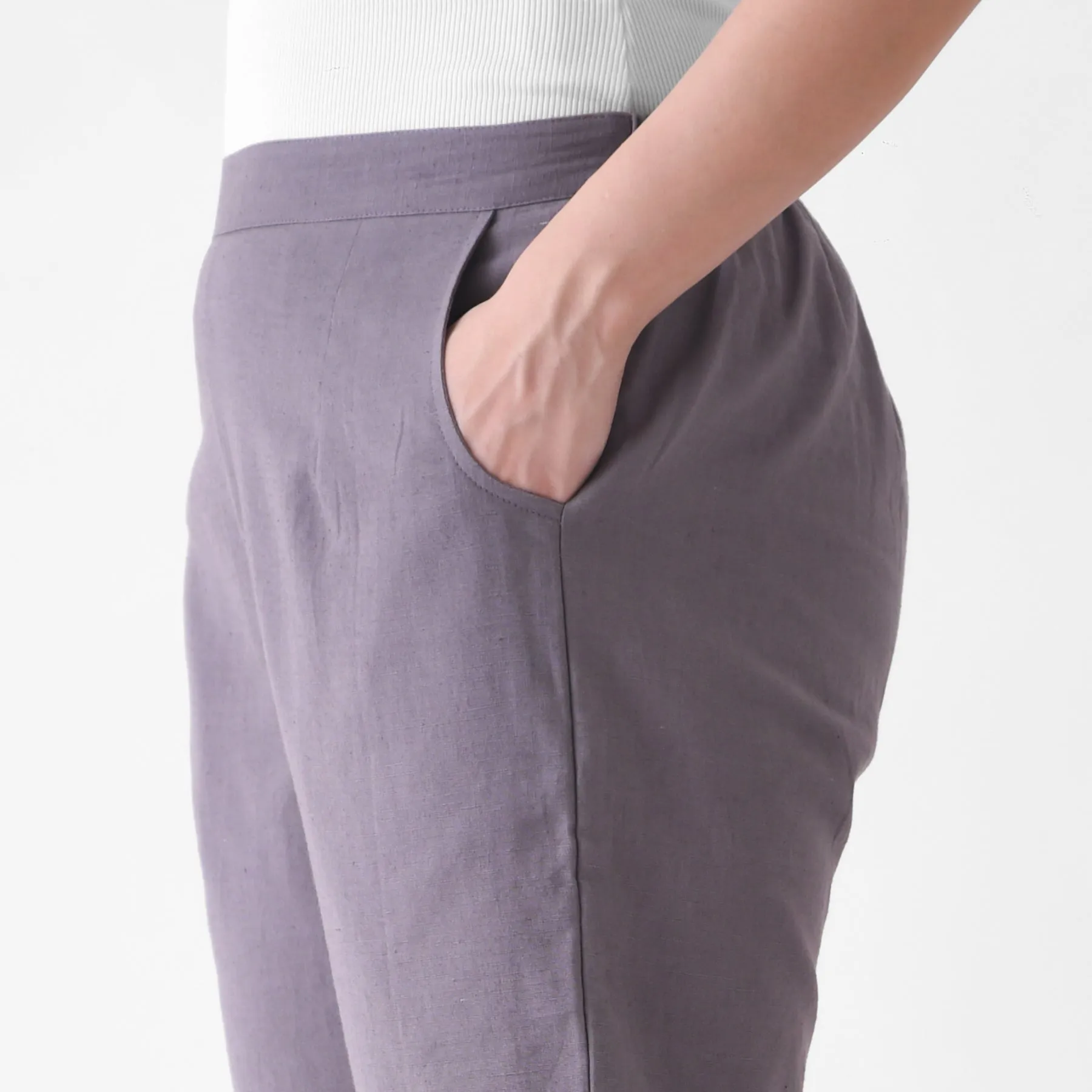 Steel Grey Cotton AMPM Pants