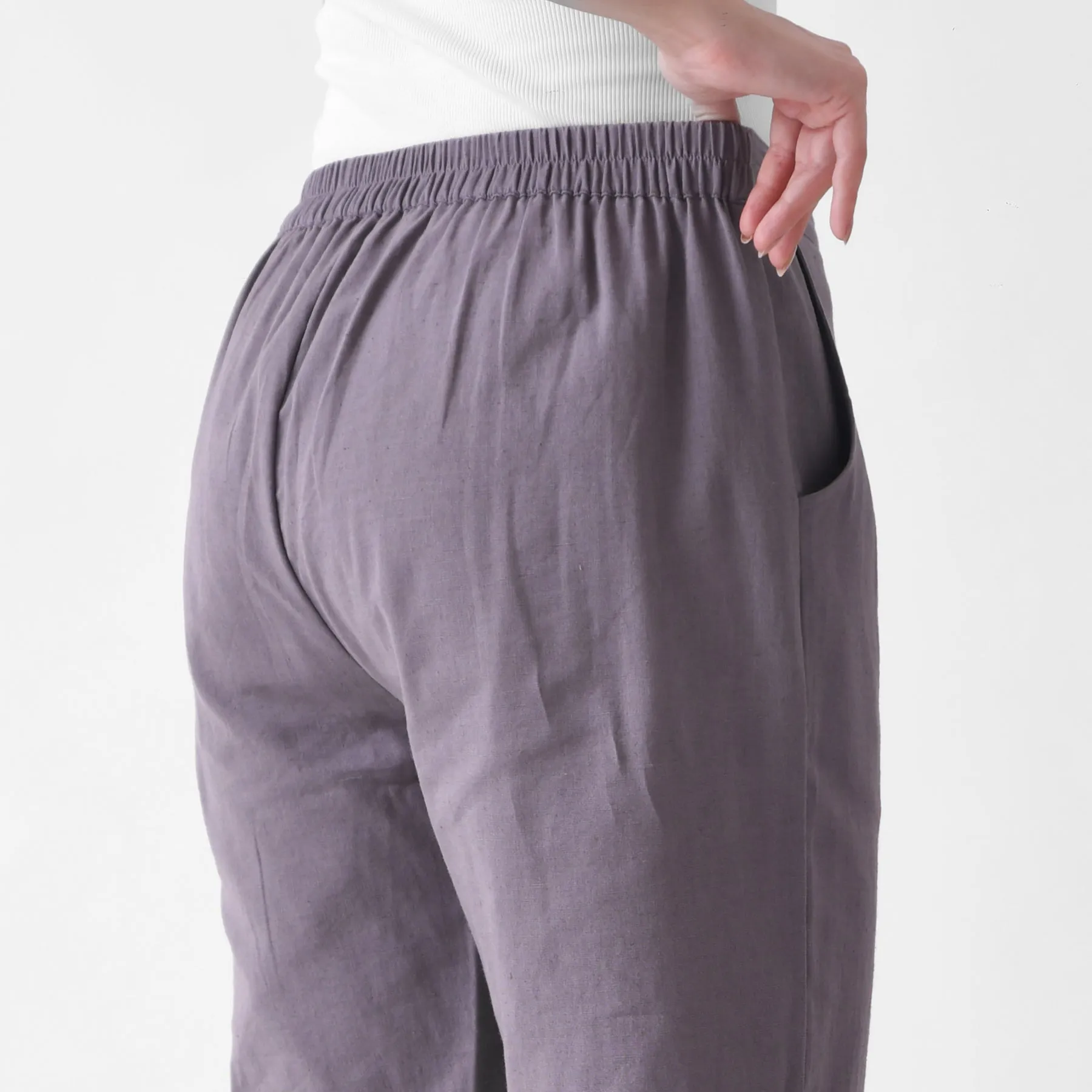 Steel Grey Cotton AMPM Pants