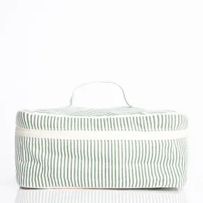 Stripes Train Case - Myrtle Green