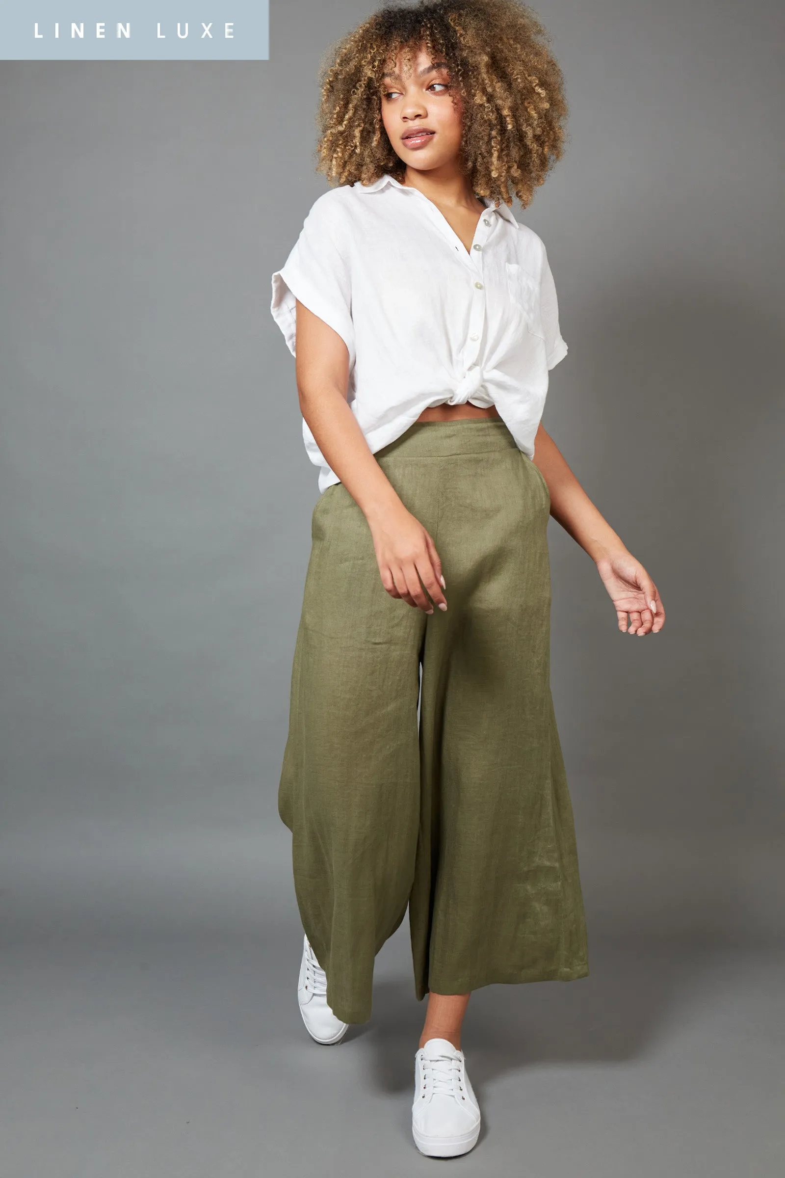 Studio Crop Pant - Tusk | Eb and Ive