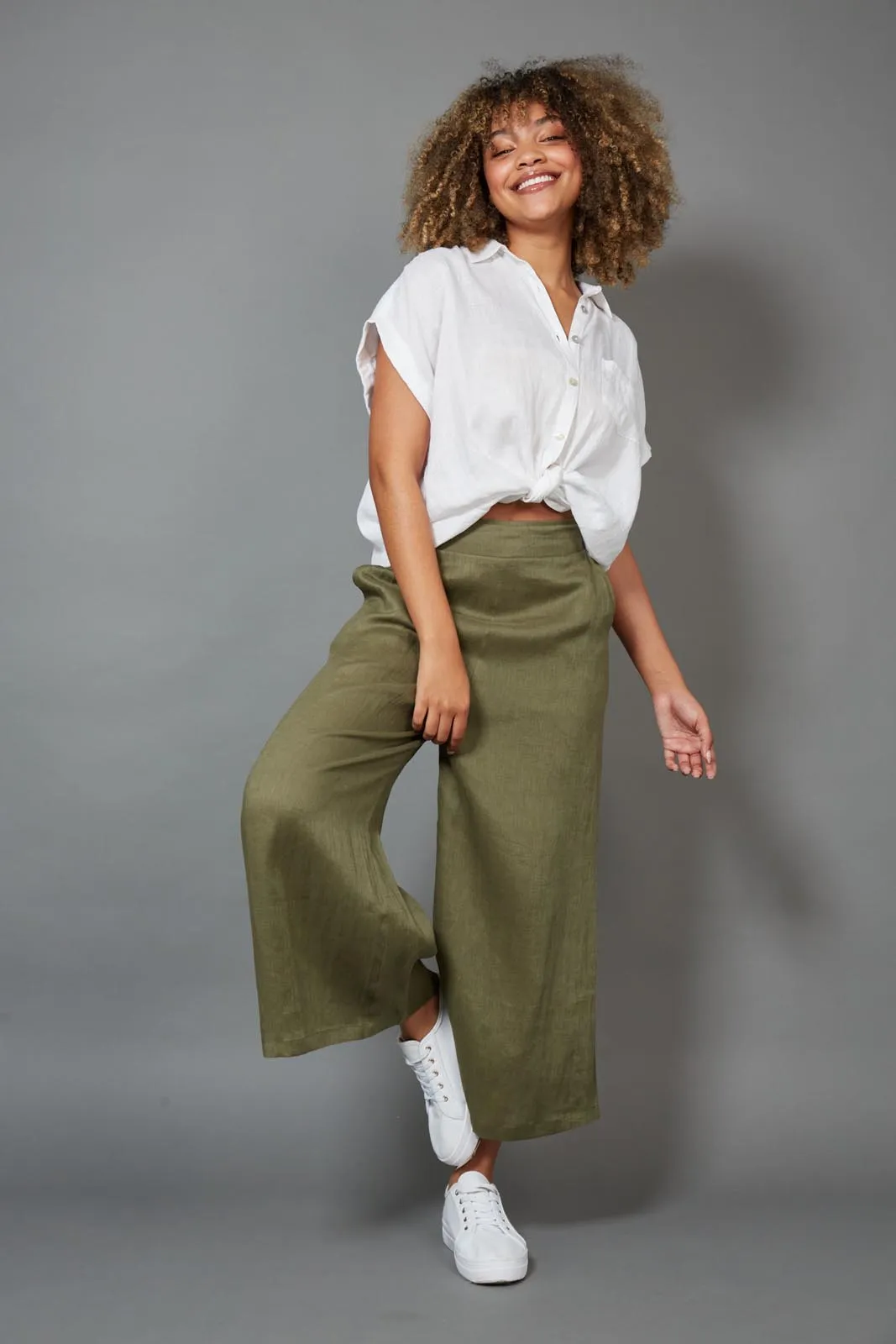 Studio Crop Pant - Tusk | Eb and Ive