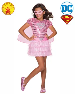 SUPERGIRL PINK SEQUIN COSTUME, CHILD