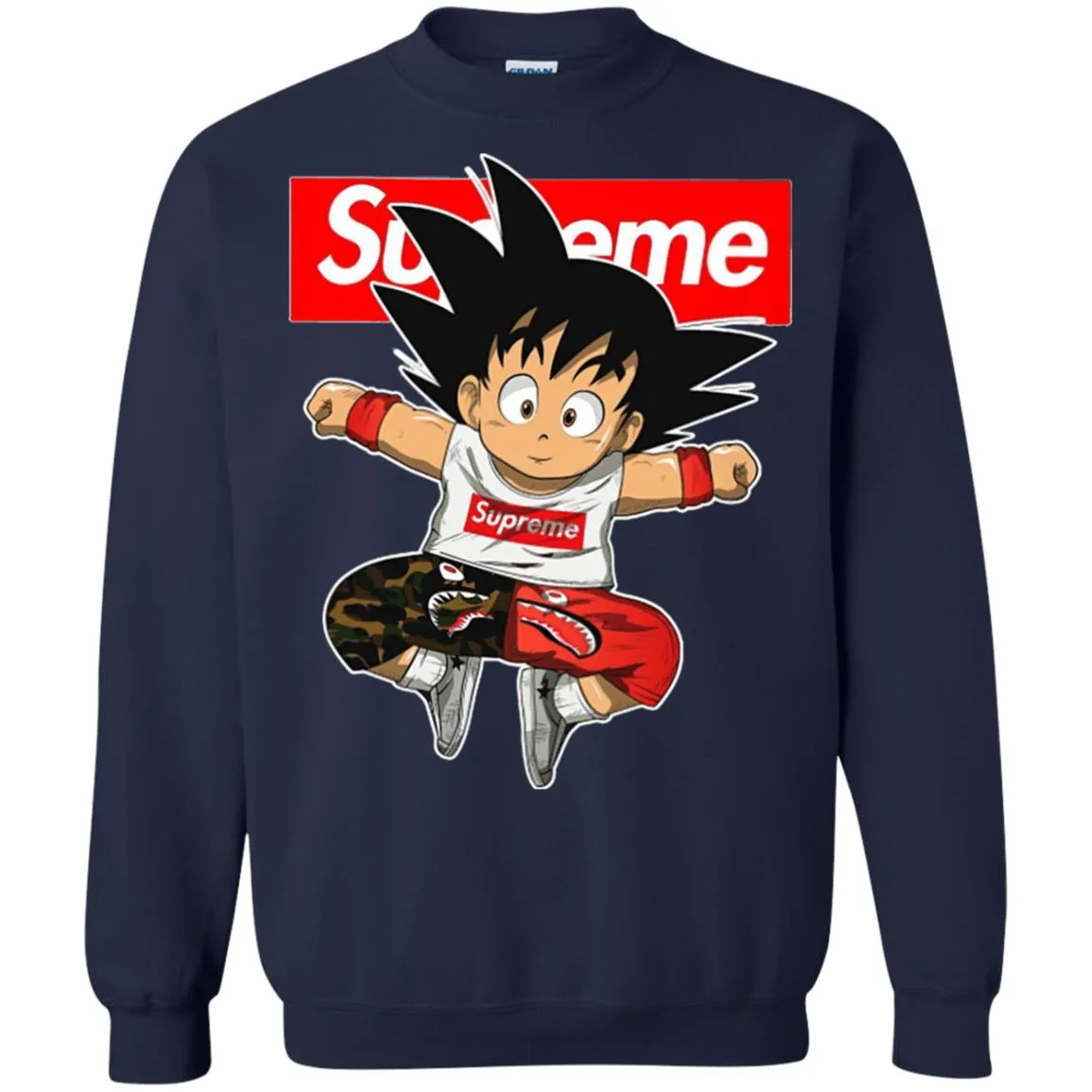 Supreme Dragon Ball Goku T-shirt Crewneck Pullover Sweatshirt