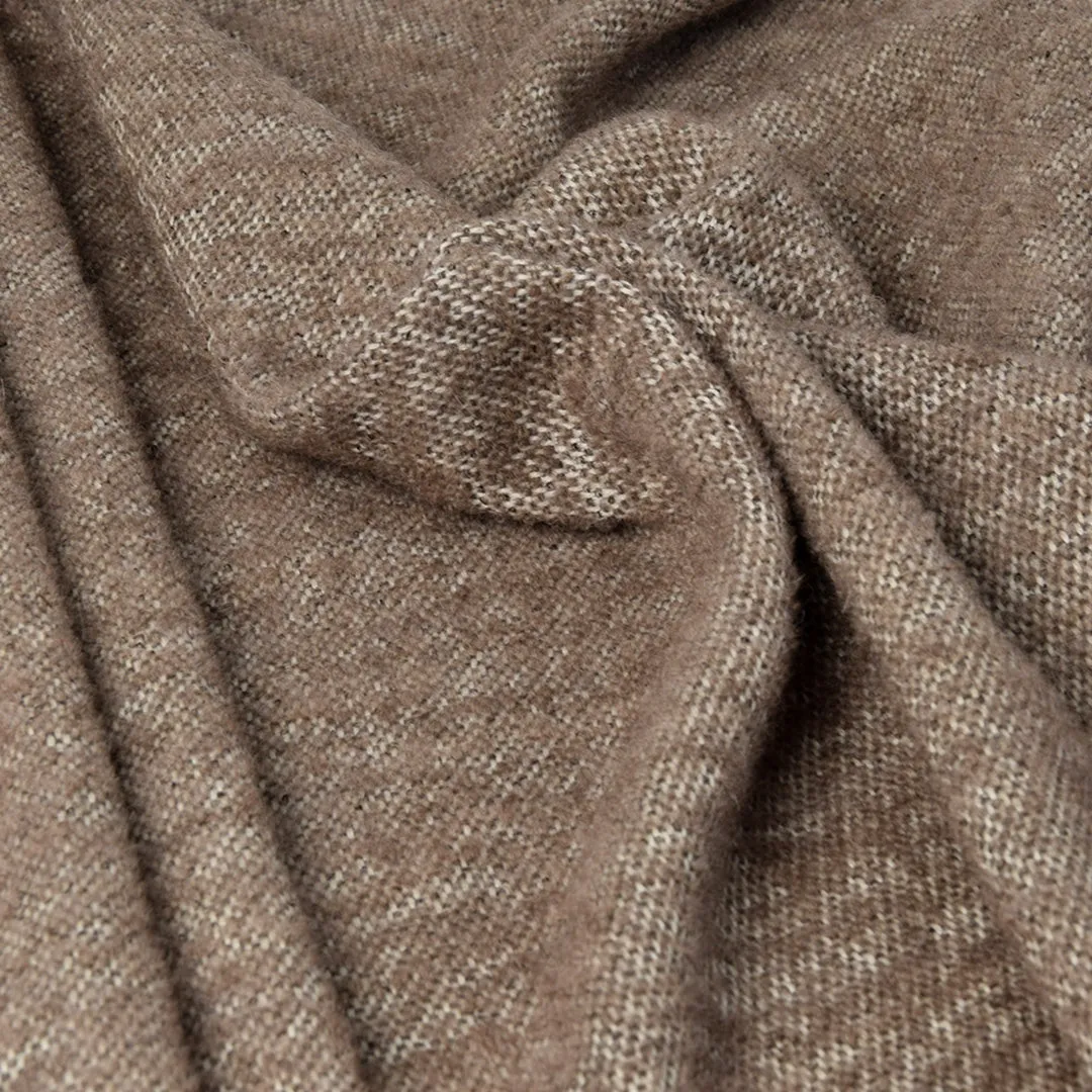 Taupe Mohair Wool Fabric 3305