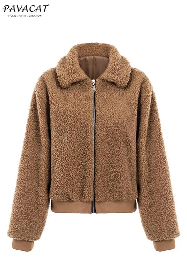 Teddy Bear Furry Faux Fur Jacket