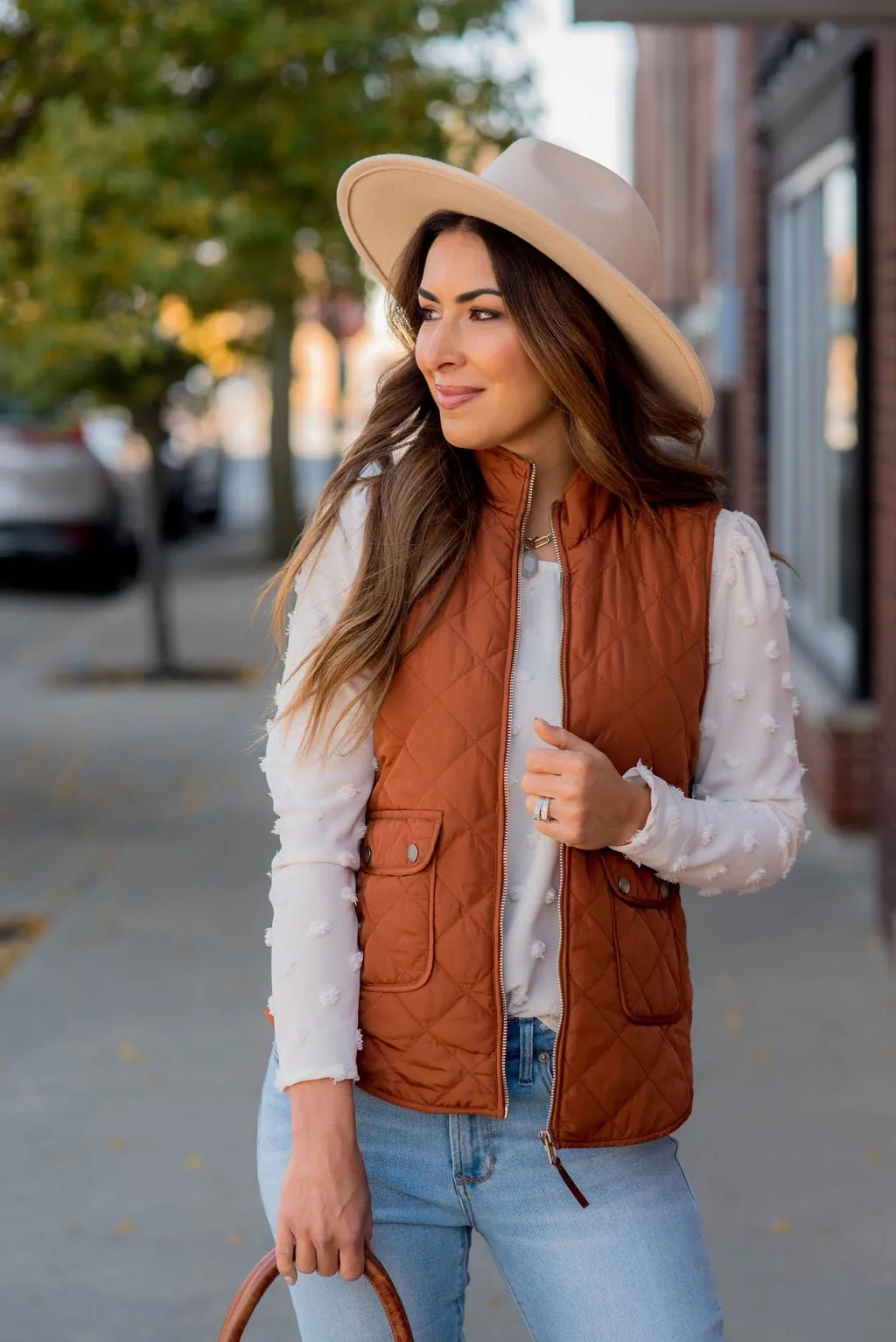 Textured Dot Long Sleeve Blouse