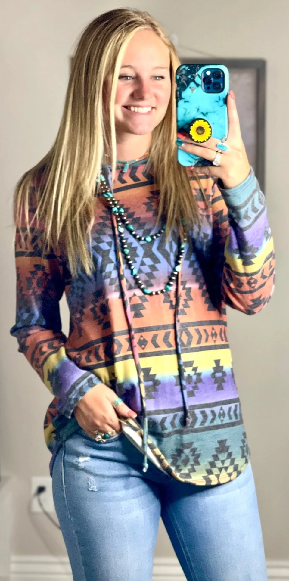 The Curvy South of Rio Aztec Hoodie Top