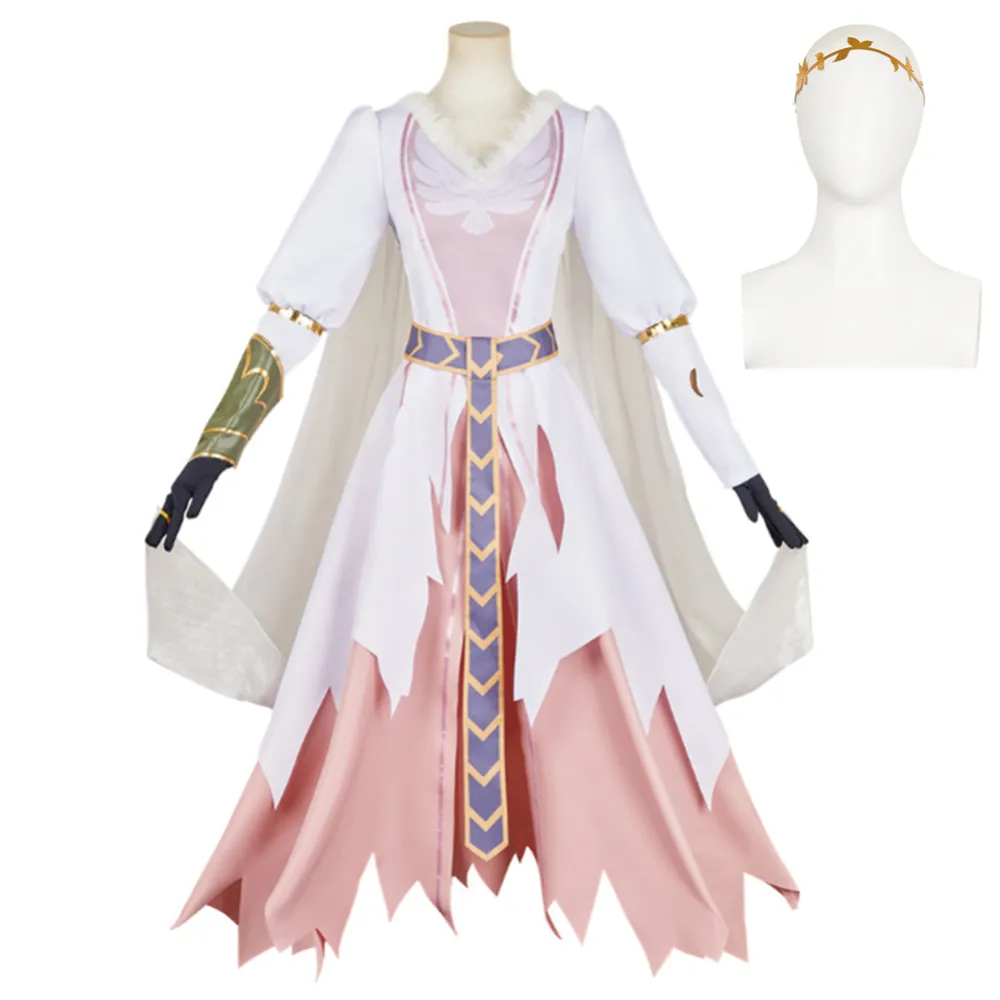 The Lord Of The Rings : The War of the Rohirrim (2024) Hera Women White Dress Cosplay Costume