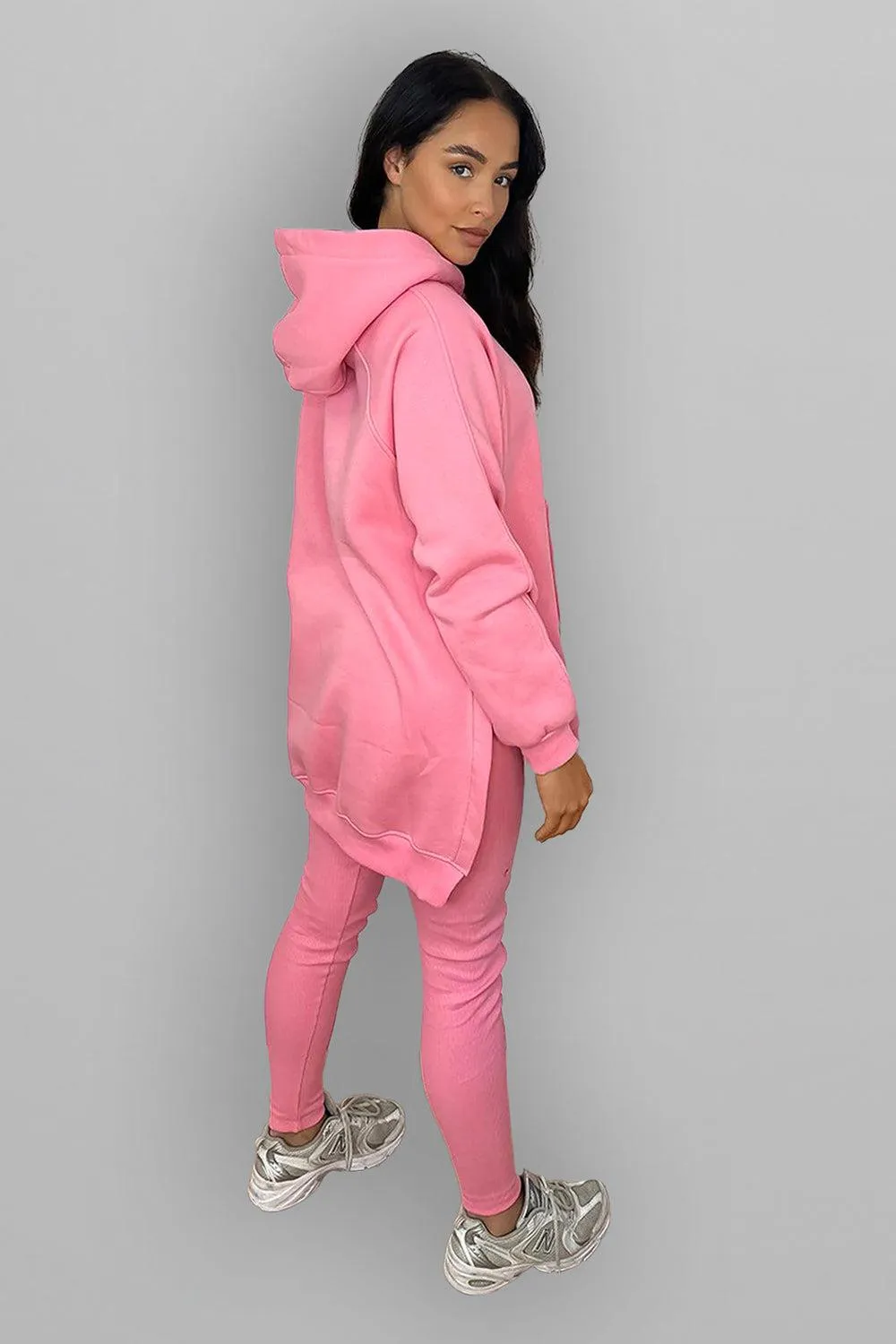 Thick Fleece Hoodie And Leggings Set