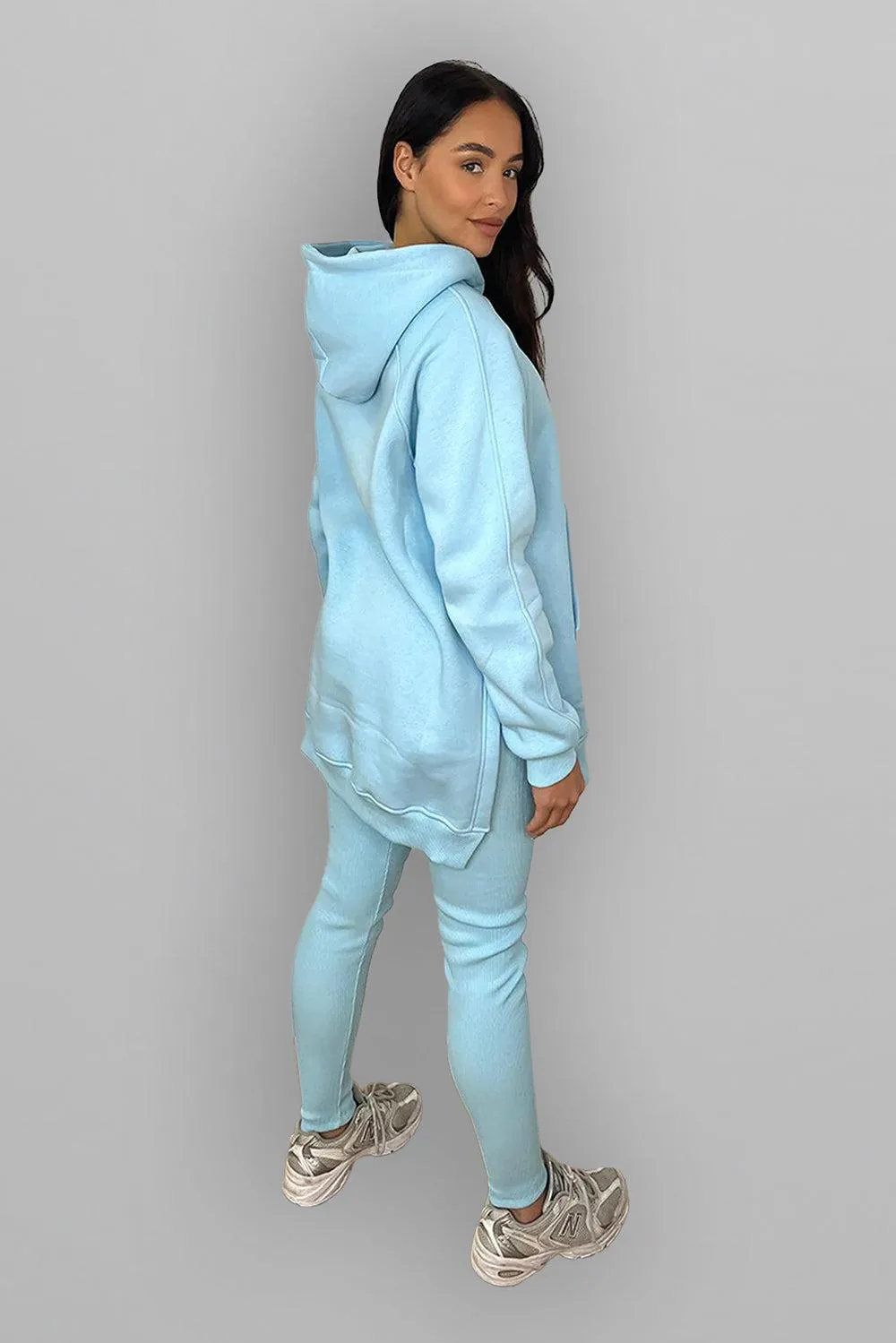 Thick Fleece Hoodie And Leggings Set