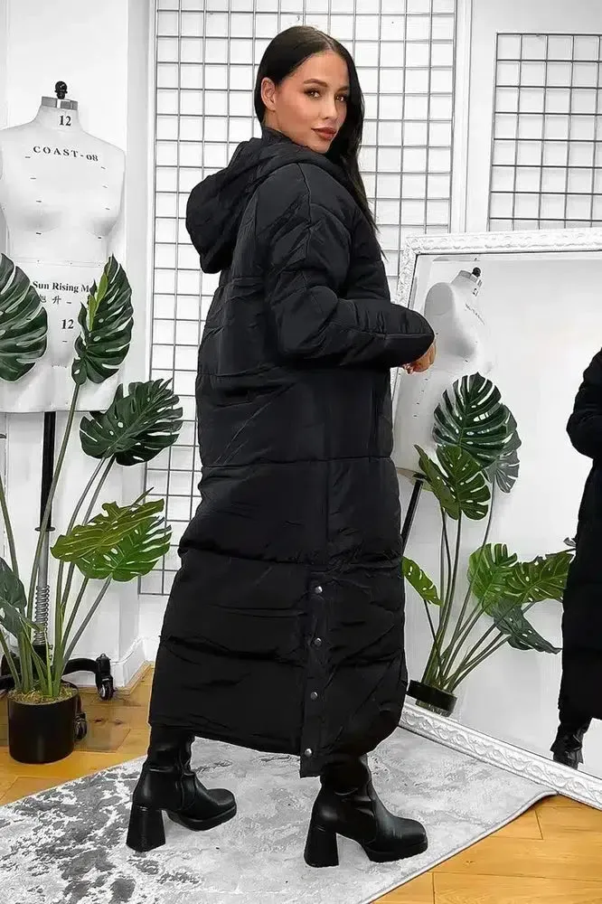 Thick Padded Maxi Parka Jacket