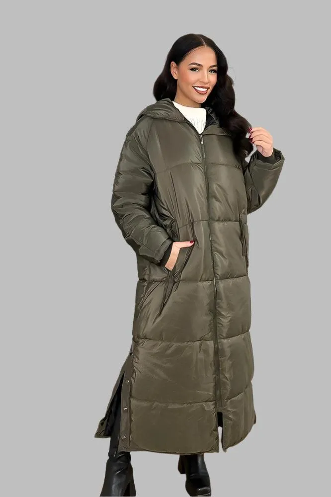 Thick Padded Maxi Parka Jacket