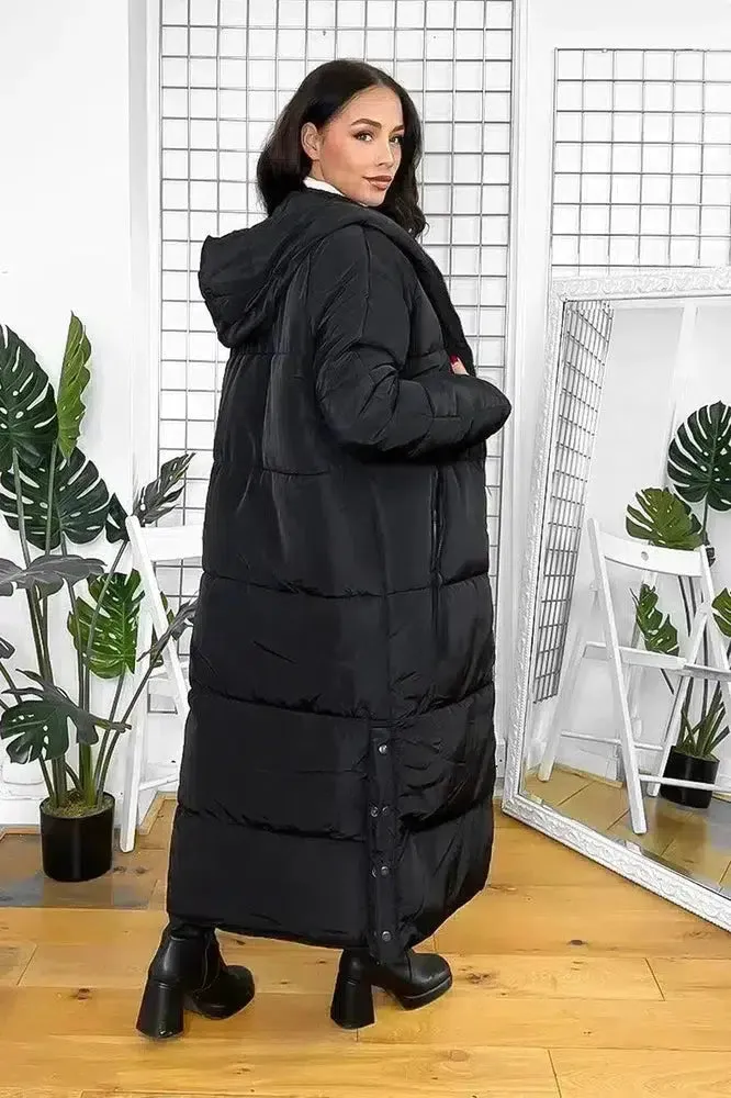 Thick Padded Maxi Parka Jacket