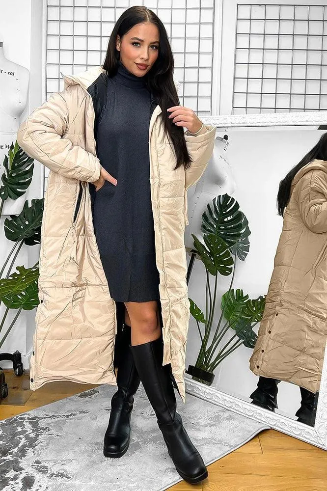 Thick Padded Maxi Parka Jacket