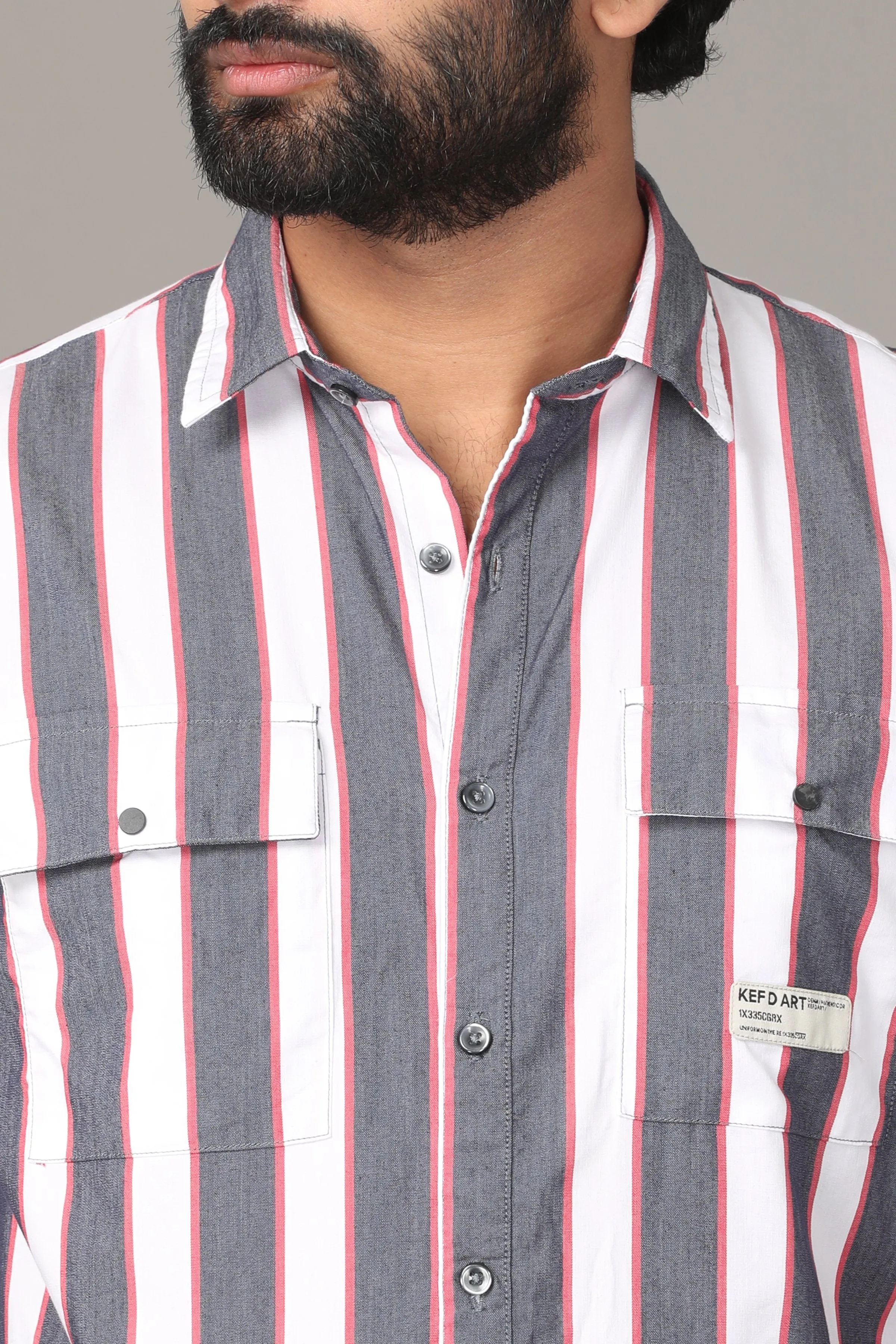 Triple Striped Full Sleeve Shirt