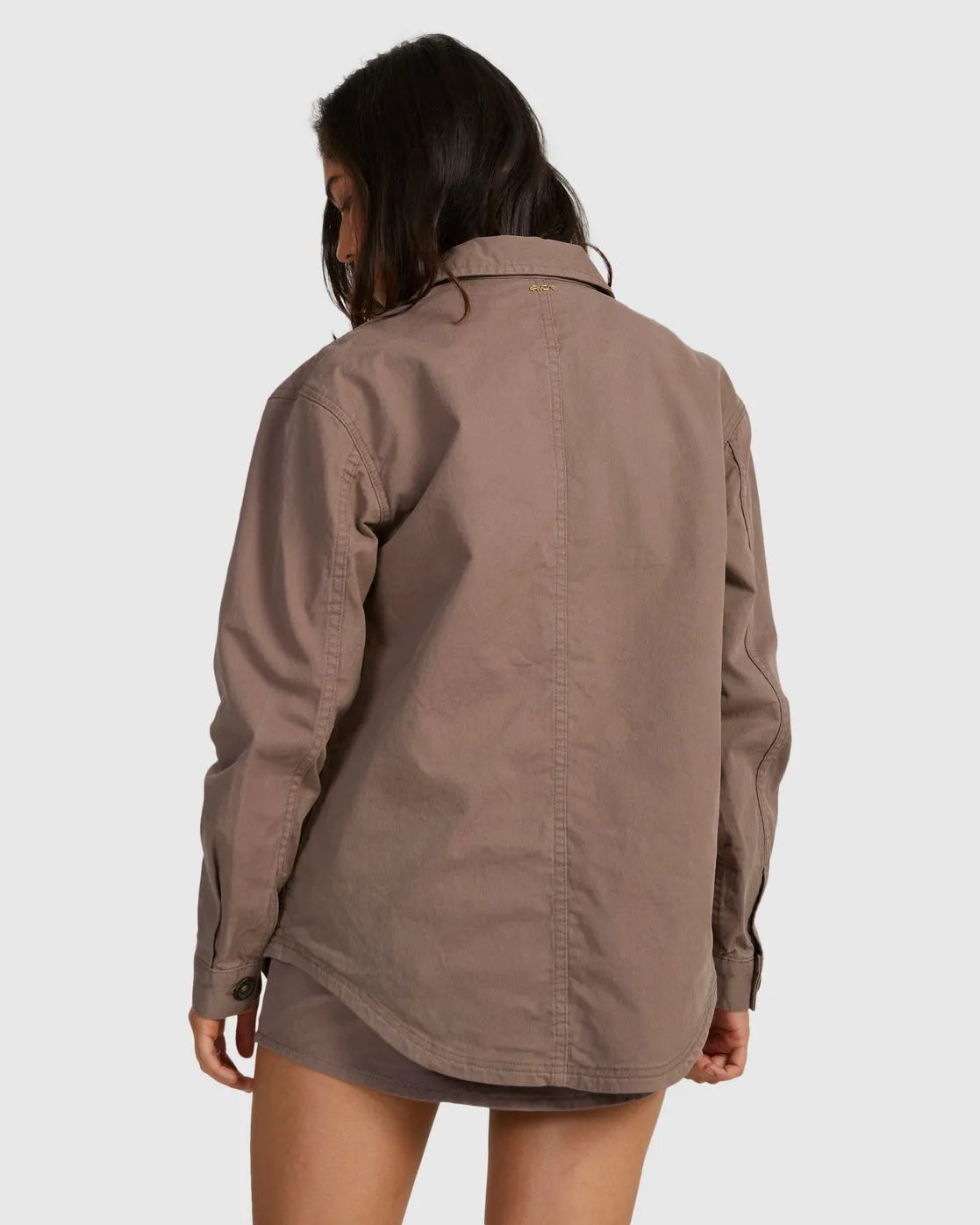 Twill Shacket Overshirt - Iron