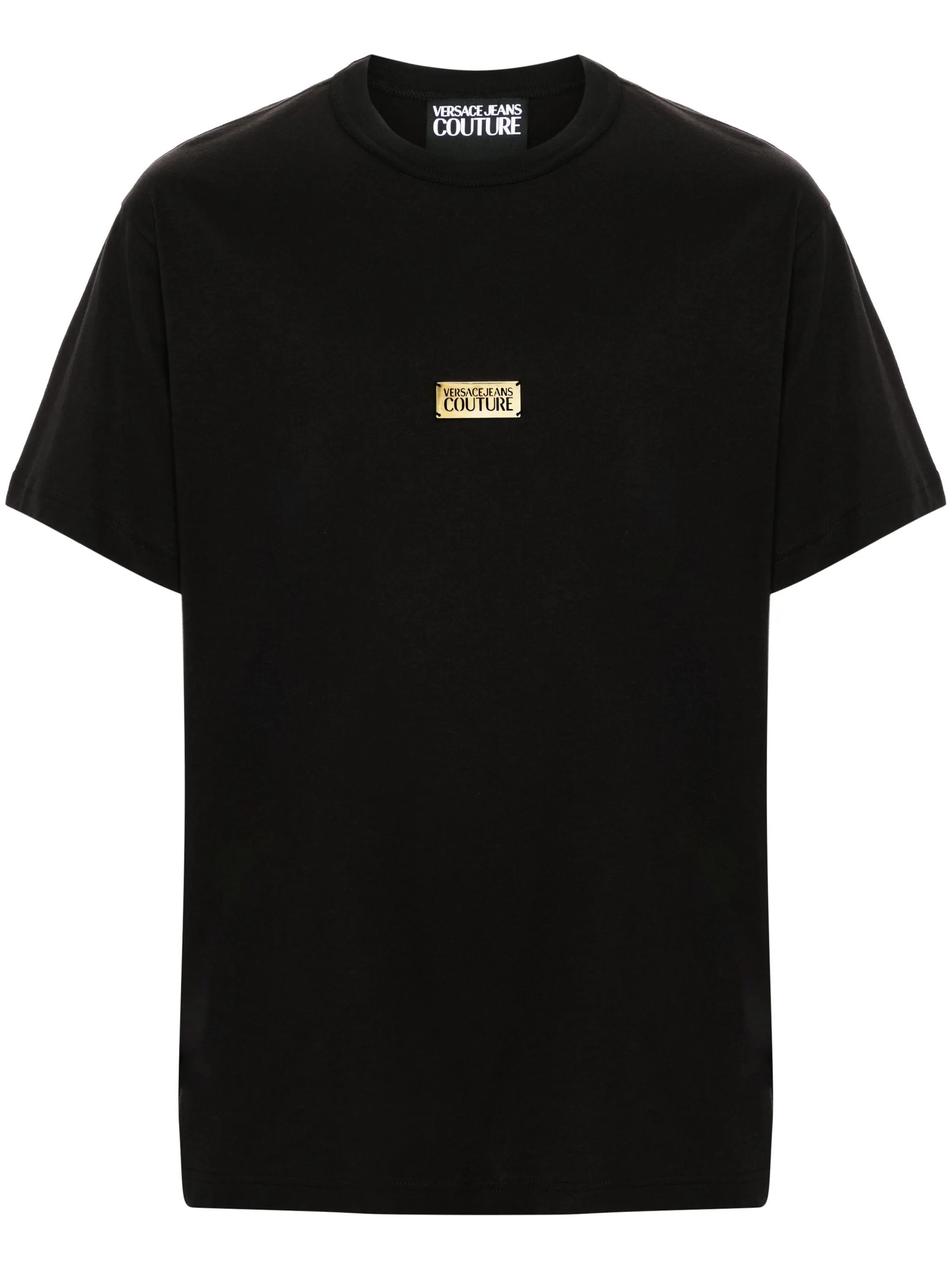 VERSACE JEANS COUTURE LOGO-PLAQUE COTTON T-SHIRT